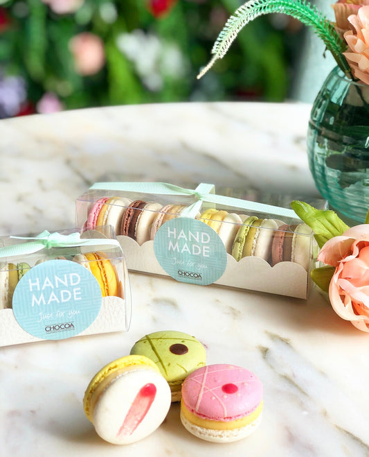 French Macaron Cookie Box of 3