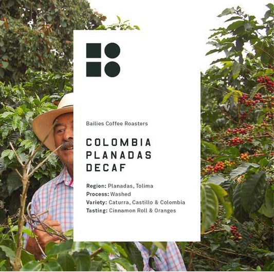 Bailies Coffee Decaf Colombia Planadas Tolima Washed